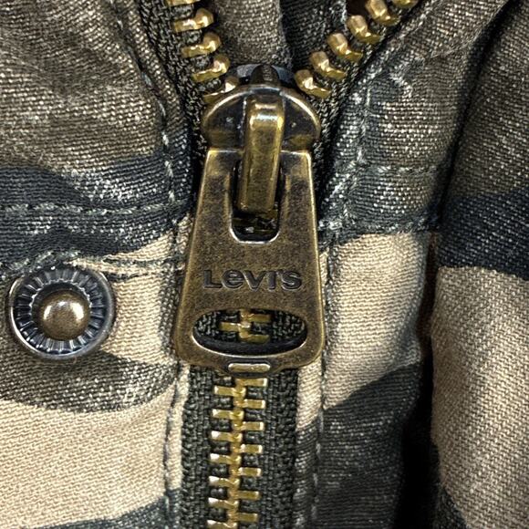 Levis Sherpa Lined Field Jacket Hoodie Men S Camo Utility Full Zip Chore Coat - Picture 7 of 11